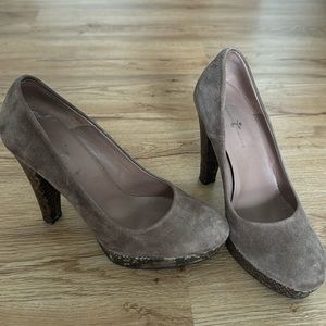 Italian suede high heels